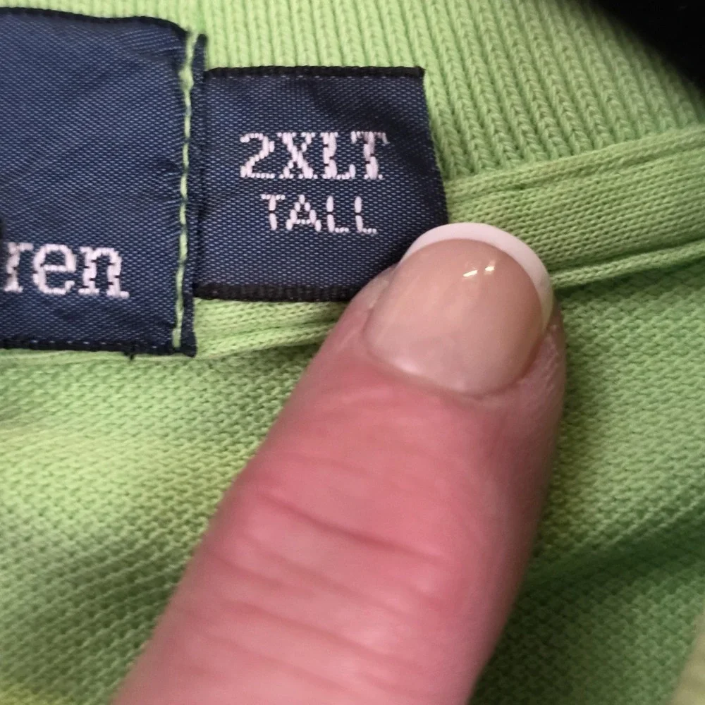 Polo By Ralph Lauren Polo Shirt Men's 2XLT Green Big Tall Pique Casual Cotton